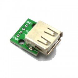 USB 2.0 női aljzat a DIP 4p egyenes dugaszú adapter kártya hegesztett mobiltelefon tápkábeléhez
