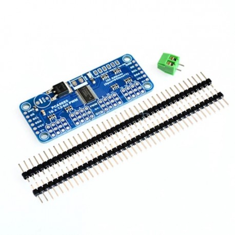 16 csatornás Pwm szervo meghajtó kártya 16 csatornás 12 bites Pwm / szervo illesztőprogram I2C modul