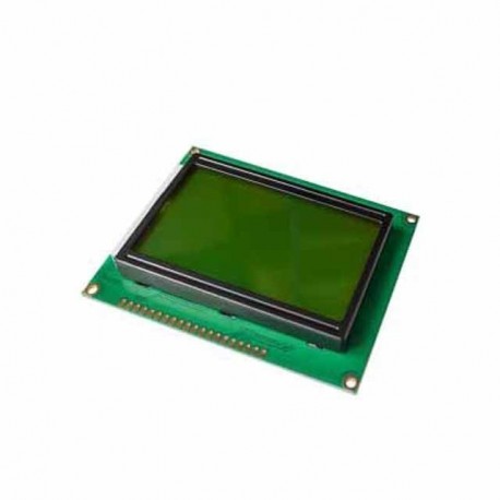 Sárga-zöld képernyő LCD12864 kijelző LCD háttérvilágítással 128645V párhuzamos port 12864B soros port