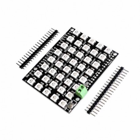 Színes meghajtású LED RGB 40 bites 5 * 8 téglalap alakú WS2812 világítótábla