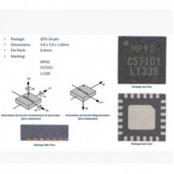 GY-9250 kilenc tengelyes érzékelő modul I2C / SPI kommunikáció