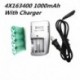 4 X 16340 1000mah 3v cr123a 16340 újratölthető akkumulátor 3.0v rcr123a 16340 akkumulátor lítium   1db 3.8v töltő