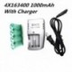 4 X 16340 1000mah 3v cr123a 16340 újratölthető akkumulátor 3.0v rcr123a 16340 akkumulátor lítium   1db 3.8v töltő