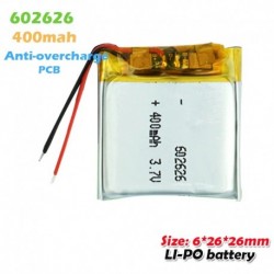 2db - 602626 602525 3,7V 600mAH lítium polimer újratölthető akkumulátor MP4 GPS játékokhoz intelligens óra Vezetési