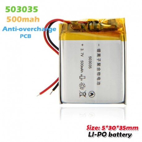 1 DB - 503035 3.7v 500mah lítium polimer akkumulátor MP3 MP4 MP5 DVD GPS navigációs Bluetooth hangszóró lipo ion
