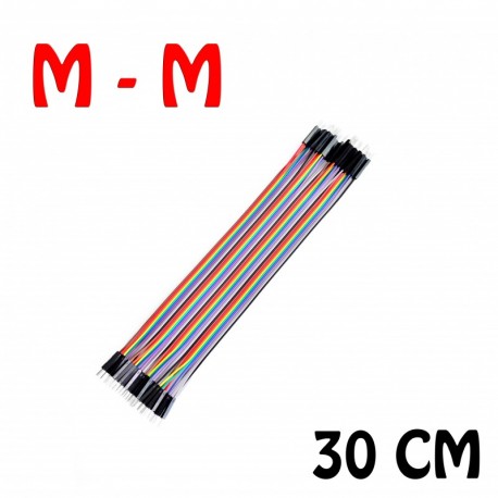 40db / tétel 30cm 1p-1p férfi-férfi jumper huzal Dupont kábel kenyérlap