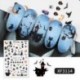 1 lap Körömdíszítő matrica - unisex - Égszínkék - XF3114 verzió - Vegyes Halloween mintákkal