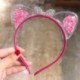 06 - 1db aranyos gyerekek macska fül fejpánt gyerek hajszalagok rajzfilm gyermekek hercegnő haj kiegészítők Scrunchie
