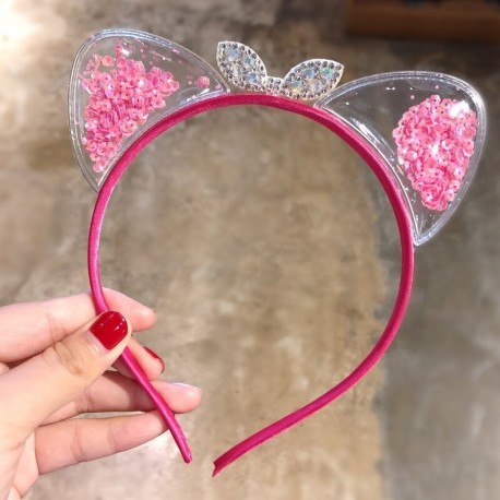 06 - 1db aranyos gyerekek macska fül fejpánt gyerek hajszalagok rajzfilm gyermekek hercegnő haj kiegészítők Scrunchie