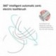 02 - Vezeték nélküli elektromos fogkefe Automata ultrahangos fogkefe 360 fokos nano szilikon U alakú USB újratölthető
