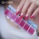 14 színű köröm matrica csillogó por színátmenet színű teljes fedésű körömlakk fólia DIY öntapadó fényes