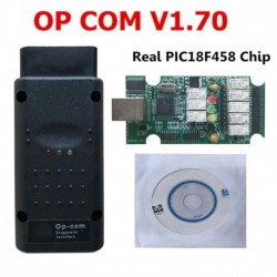 Forró OPCOM opel V1.70 OPCOM-hoz a legjobb zöld NYÁK valódi PIC18F458 chip OBD2 CAN busz az Opel obd2 Professional