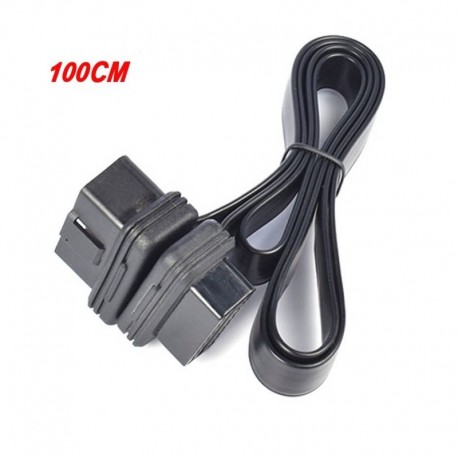 100cm - 30cm / 60cm / 100cm lapos vékony 16 tűs OBD 2 hosszabbító OBD2 16 tűs ELM327 férfi-női adapter könyök OBDII