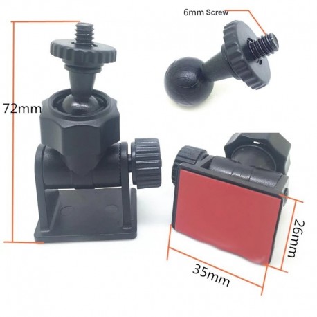 6 mm-es csavaros fejű autós tartó kamera tartó DVR DV GPS állvány automatikus videó mini autós tartó autós stílusú