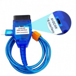 INPA kábel - BLUE Switch INPA USB interfész OBD2 kábel a BMW autókhoz Hibák olvasása és törlése Jó INPA Ediabas - K  