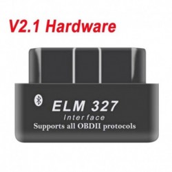 Fekete ELM327 V2.1 - Profession ELM327 ELM 327 V2.1 autó kódolvasó eszköz Bluetooth Super MINI ELM327 OBD2 Suppot OBD2
