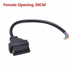Nő 30cm - OBD2 OBD 16Pin női hosszabbító nyitó kábelautó diagnosztikai interfész csatlakozó OBD II női átalakító