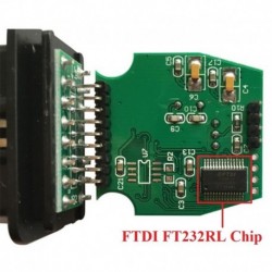 FT232RL chip - V15.00028 Toyota MINI VCI J2534-hez FTDI FT232RL / RQ OBD autódiagnosztikai eszközzel Auto szkenner kábel TIS