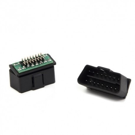 K2 - Többféle garancia OBD2 dugós dugó OBD16-tűs csatlakozó 90 fokos aranyozott derékszögű 12V / 14V dugós adapter