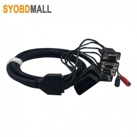 Gépjármű-szkenner 16pin férfi OBD2 kábel átalakítása 4 db DB9 női fejadapter plusz 2 egyenáramú busz diagnosztikai
