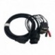 Gépjármű-szkenner 16pin férfi OBD2 kábel átalakítása 4 db DB9 női fejadapter plusz 2 egyenáramú busz diagnosztikai