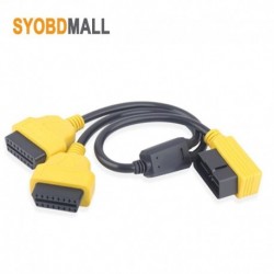 Új 50 cm-es OBD2 16 tűs kábel 1-3 átalakító adapter OBD2 osztó Y kábel J1962M - 3-J1962F osztó OBD2 hosszabbító