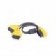 Új 50 cm-es OBD2 16 tűs kábel 1-3 átalakító adapter OBD2 osztó Y kábel J1962M - 3-J1962F osztó OBD2 hosszabbító