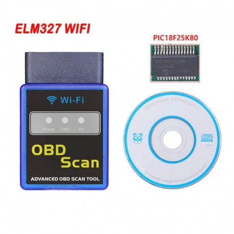 Új PIC18F25K80 ELM327 WIFI V1.5 OBD2 szkenner autó hibakód-olvasó OBDII szkenner adapter diagnosztikai szkennelő eszköz