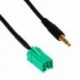 Új autós Aux sztereó audio vonali bemeneti adapterkábel 3,5 mm-es iPhone iPod MP3-hoz eltávolító eszközzel a Renaut 2005