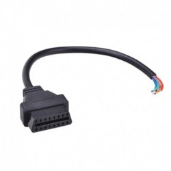 Fekete - ÚJ OBDII 30 CM 16 tűs autódiagnosztikai interfész eszközadapter OBD2 16 tűs női csatlakozó OBD 2