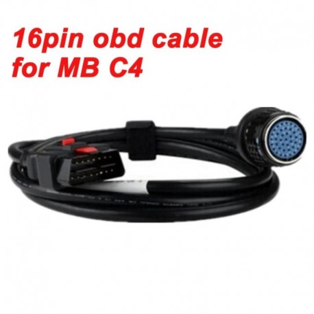 Kiváló minőségű 16 tűs OBD dugókábel C4 szkennerhez 16 tűs Obd2 fővezeték női port az MB SD C4 automatikus