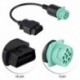 Zöld J1939 9 tűs OBDII Y kábel Cummins teherautó-szkennerhez OBD2 16 tűs férfi automatikus szkenner adapter, meglévő OBD