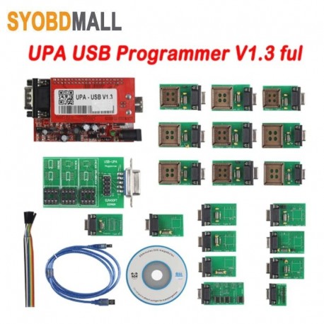 Fő egység - Új UPA USB programozó V1.3 teljes adapterekkel ECU Chip Tunning OBD2 fő egység UPA-USB 1.3 UPA USB V1.3