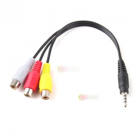 3.5mm Mini AV M - 3RCA F M/F audio video adapter