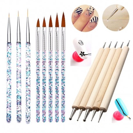 8db ecset és 5db Dupla végű díszítő pontozó - D szett