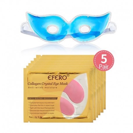 szemmaszk - Gél szemmaszk Ice Eye gélpárnák Szépség alvó szemmaszk csökkentik a sötét karikákat, enyhítik a