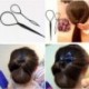 5db H stílus - 79-2Pcs női kiegészítők fonás eszközök DIY fánk haj konty készítő Barrette Styling Twist Pull hajtű