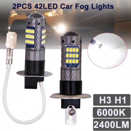 2db 30W 42SMD 2016 LED első hátsó ködlámpa izzólámpa DC12V hajtáslámpa H1/H3