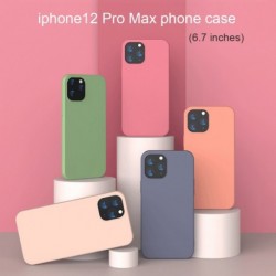 Mobiltelefon tokok Folyékony szilikon borítás Apple iPhone borítóhoz iPhone 12 Mini Pro Max tokokhoz