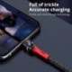 3A gyors töltő kábel színes intelligens légzőfényekkel Villámkábel töltőkábel iPhone kábel