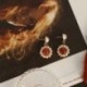 Francia stílusú barokk retro retro udvari édes gyöngy piros achát fülbevaló női ékszer ajándék
