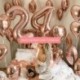 32 hüvelykes betű ábécé fólia lufi rózsa arany léggömb esküvői lufi születésnapi party dekoráció gyerek felnőtt