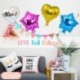 5 hüvelykes tiszta színű szerelem szív csillag lufi esküvői születésnapi party dekorációk légfólia globos Valentin