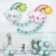 Nicro Baby Boy Girl Rainbow Smile Balloon 1st First Birthday Party Dekoráció Baloon Supplies Number Fólia Balloon Deco