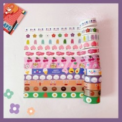 Koreai Cloud Smile Face Bear Masking Washi Tape DIY dekoratív ragasztószalag naplóhoz Scrapbooking dekoráció Kawaii
