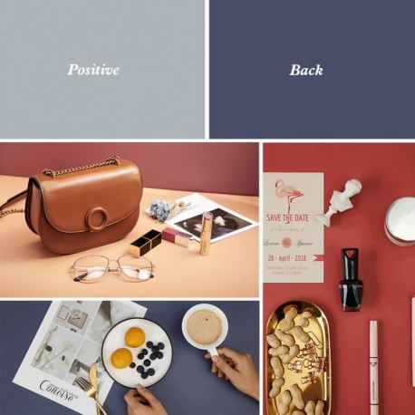 Kétoldalas Morandi színes fotózás háttér Egyszínű színes étel smink ékszerek Vintage Backsrop Paper