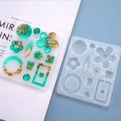 DIY kézzel készített fülbevaló virág függő szilikon forma ékszerkészítő eszközökhöz
