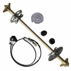 Hátsótengely -tengely készlet 740 mm fékszerelvény lánckerékkel Go Go Quad Drift Trike -hoz