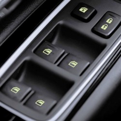 Autóajtó ablakának világító kapcsológomb matrica Emelje fel a fluoreszkáló ablakot autómatrica stílusa