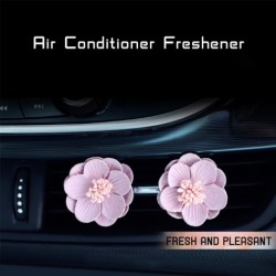 2 db autó légkondicionáló frissítő szellőző szilárd autó parfüm klip virág virág dekor illat diffúzor tartozékok